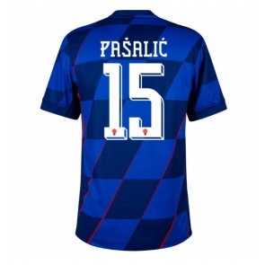 Hrvatska Mario Pasalic #15 Gostujuci Dres EP 2024 Kratak Rukavima